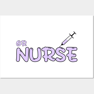 Operating Room (OR) Nurse, Perioperative Nurse Purple Posters and Art